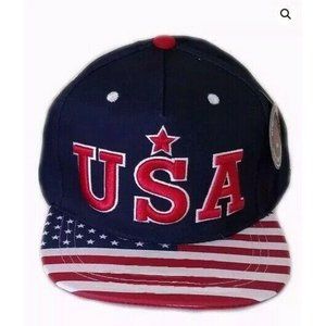 U.S.A. Flag Stars And Stripes Embroidered Cap Hat - NEW Fast Ship
